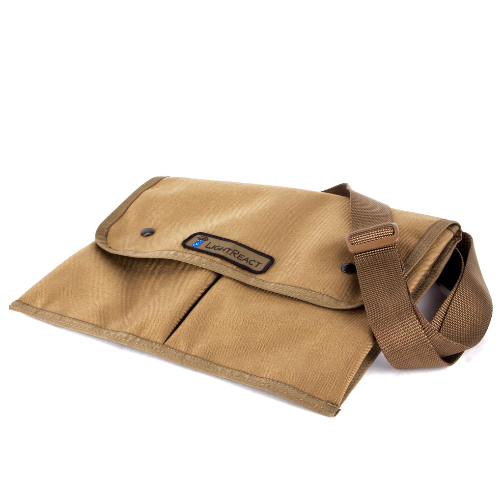 The LightReact Claymore Field Bag carries multiple LightReact systems for easy transport, storage, and field deployment.  